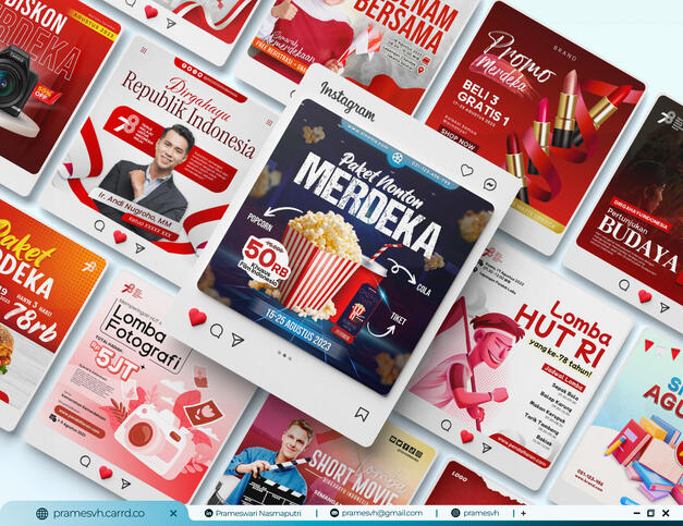 Social Media Post Indonesia Independence Themed